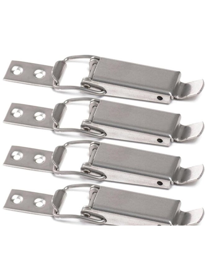ROBUSTLINE Pack Of 4 Attache Clip Metal Np 195Mm Stainless Steel Spring Loaded Toggle Latch8300 