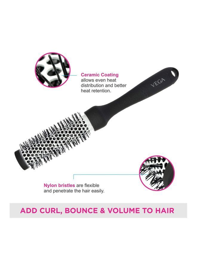 NIBEMINENT Hot Curl Brush Silver/Black 28x6x6cm - Image 2