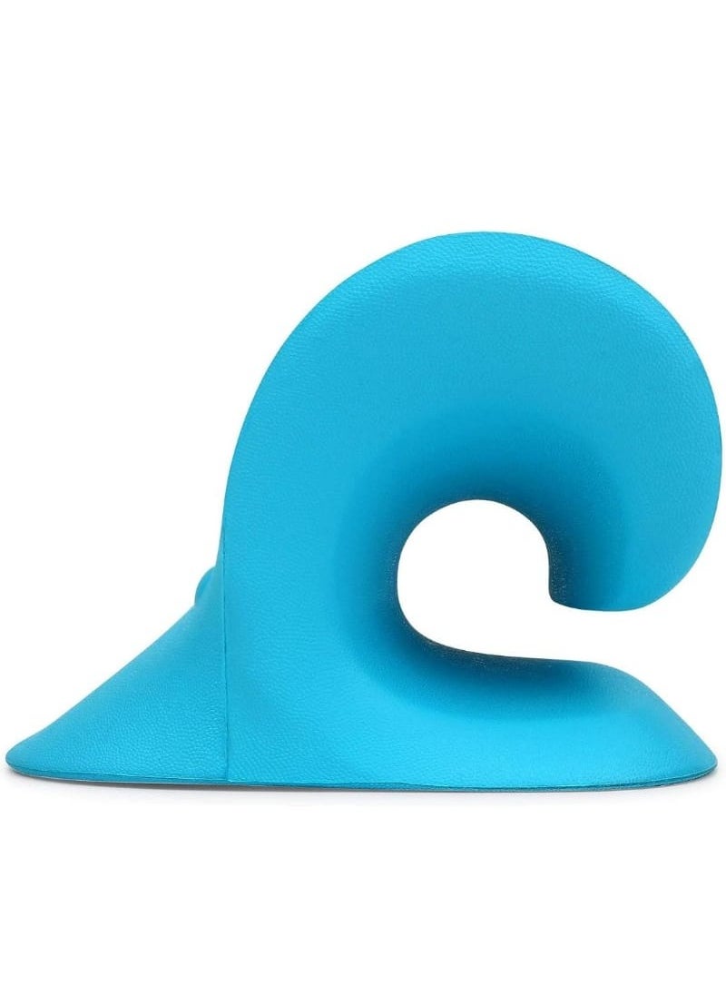 Generic - Neck pillow Neck and shoulder relaxer, cervical retractor For neck pain relief Cervical retractor pillow Neck support pillow For neck pain relief Chiropractic pillow Neck stretcher (blue) - Image 1