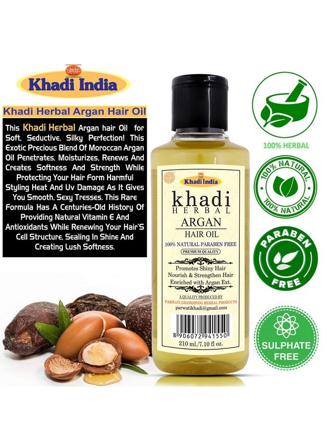 Khadi Natural Herbigiri Herbal Argan Hair Oil For Shiny Nourished Hair (Packof1) - Image 3