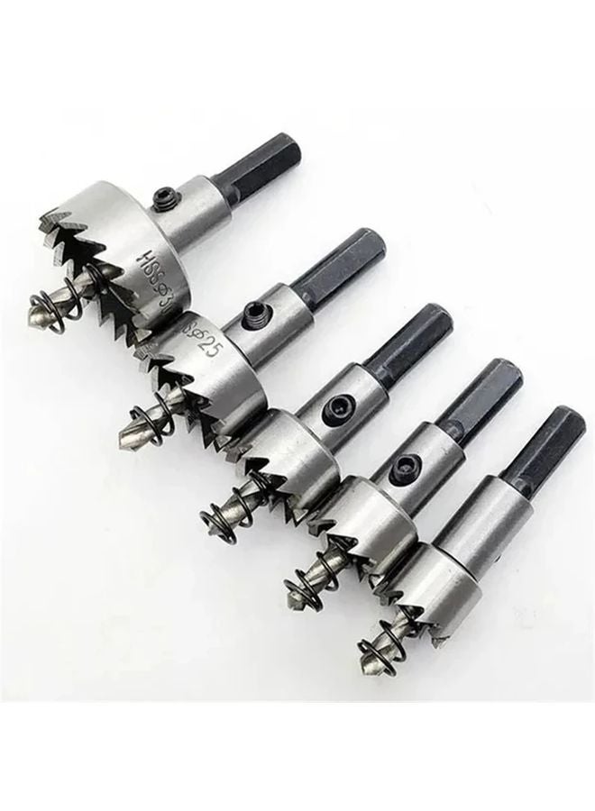 5PCS High Speed Steel Drill Bit Set 16 30mm Hole Saw Kit For Stainless Steel Metal Alloy Woodworking - Image 5