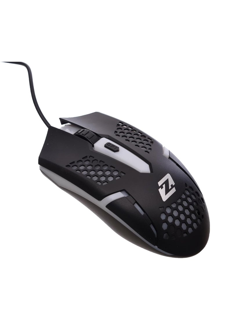 Zero ZR-1710 Optical Mouse USB Wired Mouse 1000 Dpi For Laptop And PC - Black  - Image 1