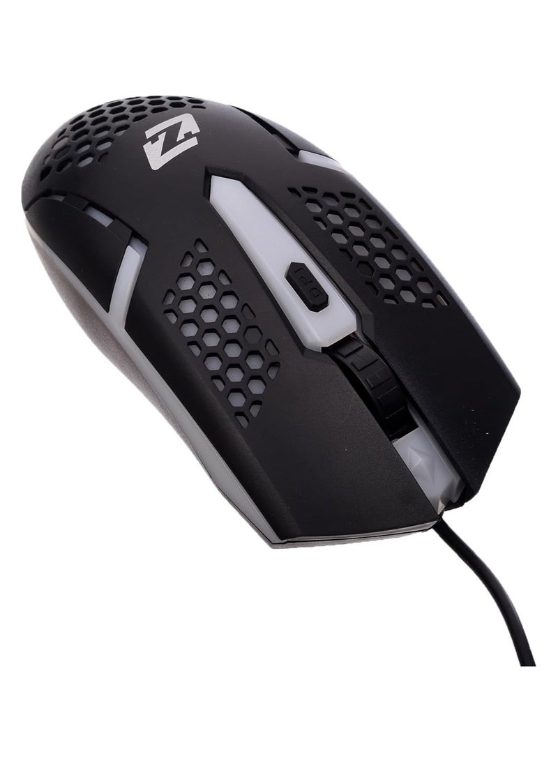 Zero ZR-1710 Optical Mouse USB Wired Mouse 1000 Dpi For Laptop And PC - Black  - Image 2