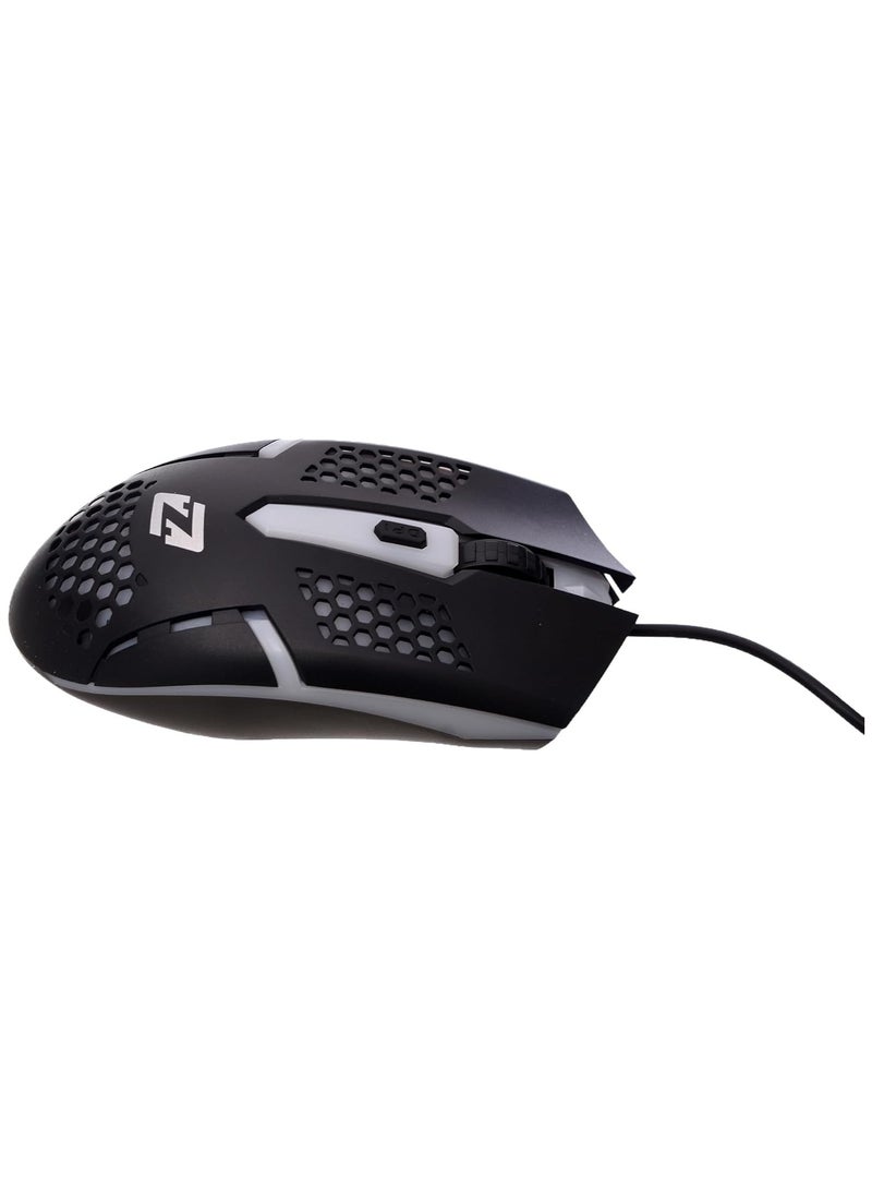 Zero ZR-1710 Optical Mouse USB Wired Mouse 1000 Dpi For Laptop And PC - Black  - Image 3