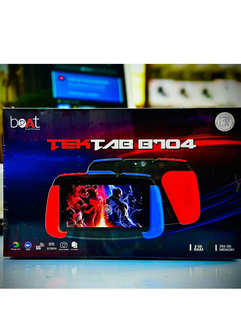 boAt تابلت بوت تيكتاب B704 بشبكة 5G بنظام أندرويد مع 8 جيجابايت رام و256 جيجابايت روم و5000 مللي أمبير