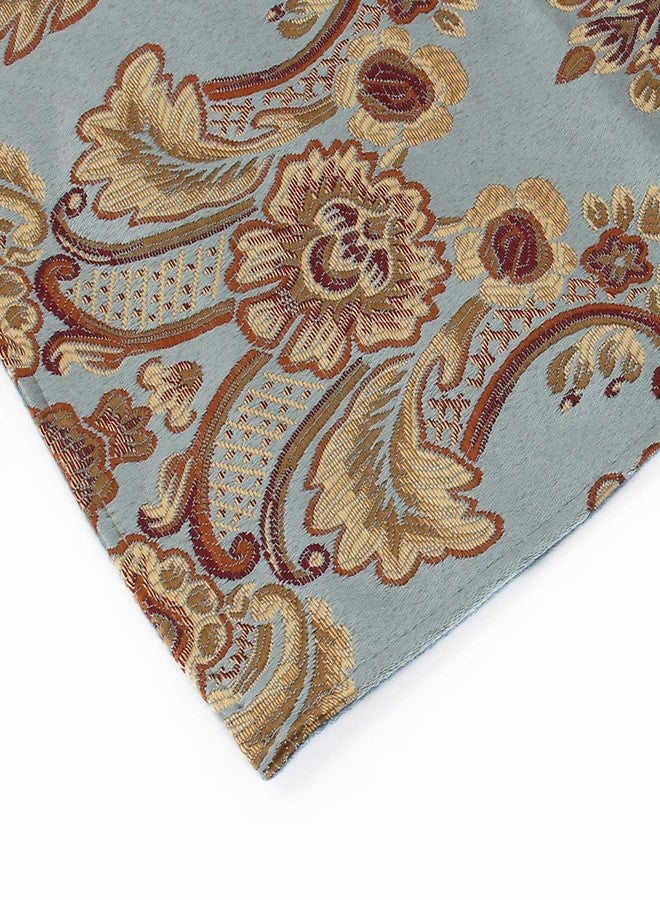 kilofly 6pc Elegant Floral Brocade Jacquard Table Placemats (11.8 x 15.7 in) - Image 4