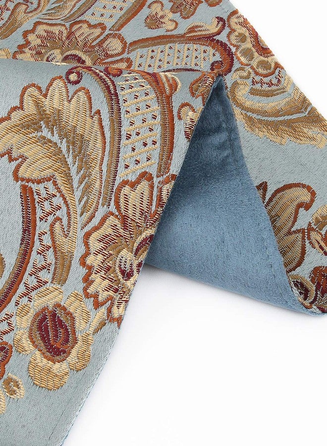 kilofly 6pc Elegant Floral Brocade Jacquard Table Placemats (11.8 x 15.7 in) - Image 3