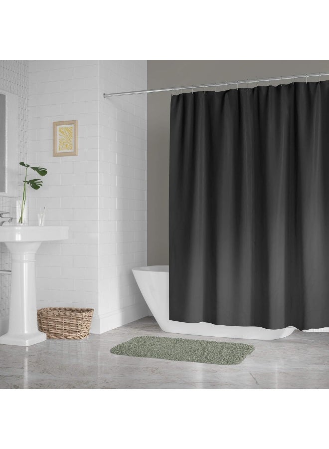 DII Shower Curtain Liner Collection Lightweight Waterproof with Reinforced Grommet Holes 70x72 Black - Image 3