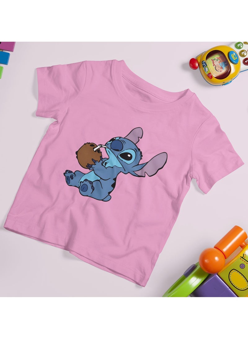 ZOOM STITCH COCONUT JUICE T-SHIRT DESIGN FOR KIDS