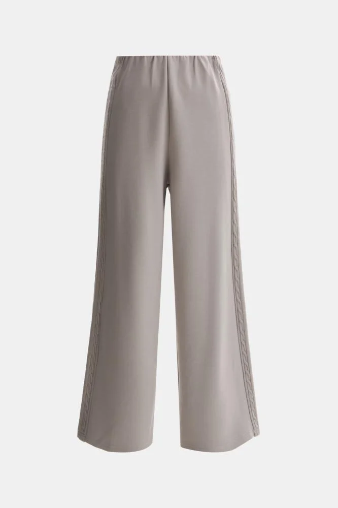 Tenda Plain Wide-Leg Trousers Grey