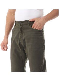 Andora Straight Leg Gabardine Pants_Dark Green  - Image 3