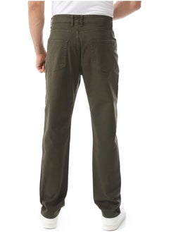 Andora Straight Leg Gabardine Pants_Dark Green  - Image 2