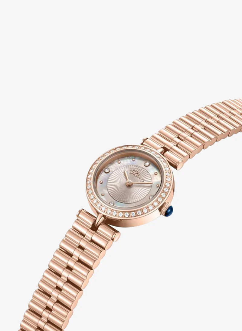 Police Agra Light Pink Dial Stainless Steel Bracelet Analog Watch for Women, 24mm
