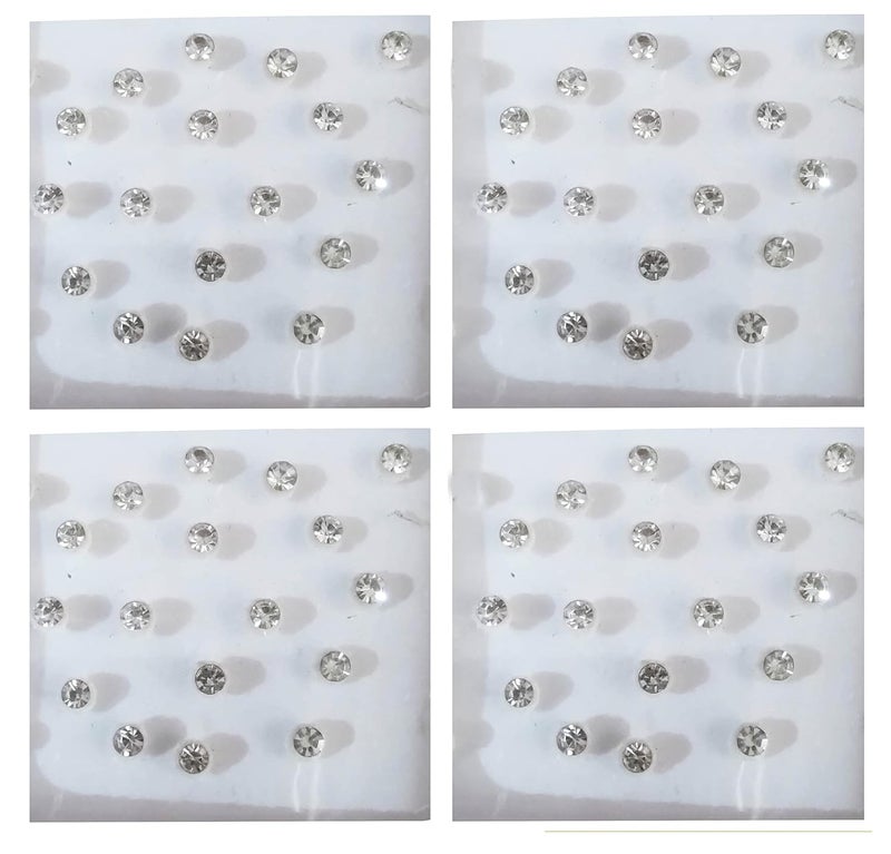 DeLegarde Small White Diamond Cut Tiny Rhinestone Bindi Wedding Makeup for Girls Kids Women - Image 5