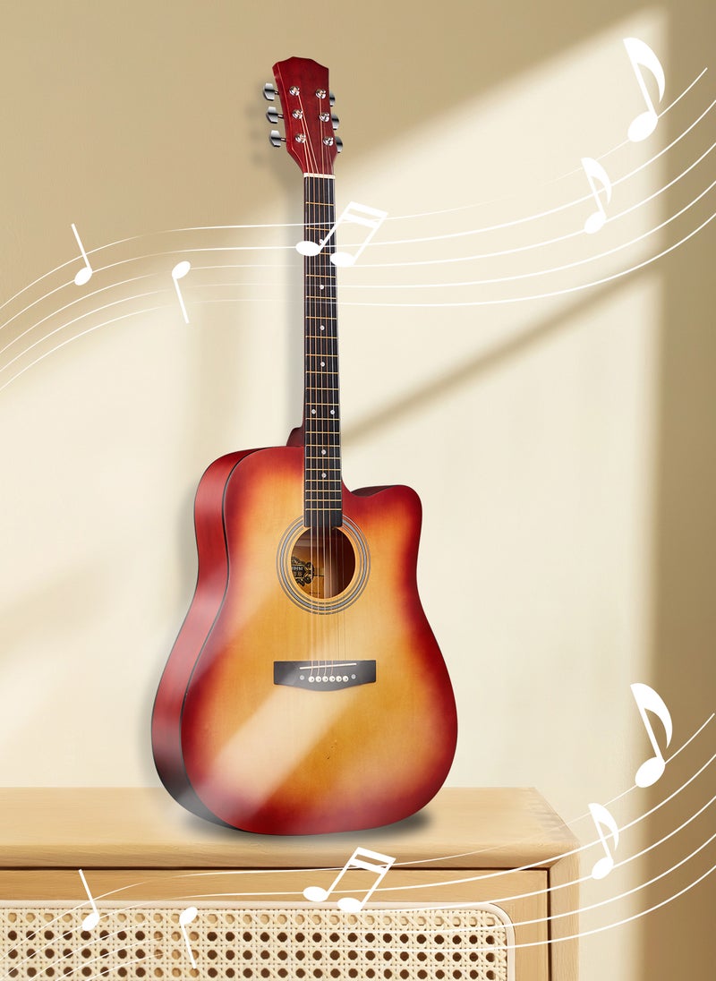 Sharpdo 41 Inch Beginner High Quality Basswood Guitar with Beginner Guitar Accessories  - Image 4