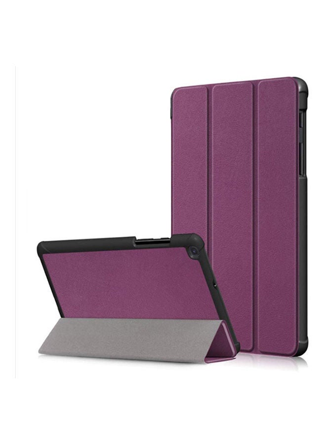 NIBEMINENT Ultra Slim Lightweight Trifold Cover Stand Hard Shell Folio Case Compatible with Samsung Galaxy Tab a 8.0 2019 Release Table Purple - Image 1
