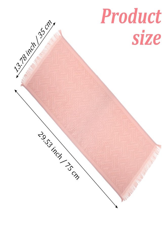 Thrymme 2 Pack Pink Bathroom Hand Towels, Pink Hand Towels for Bathroom Kitchen Hotel SPA (30 x 13 Inch) - Image 2