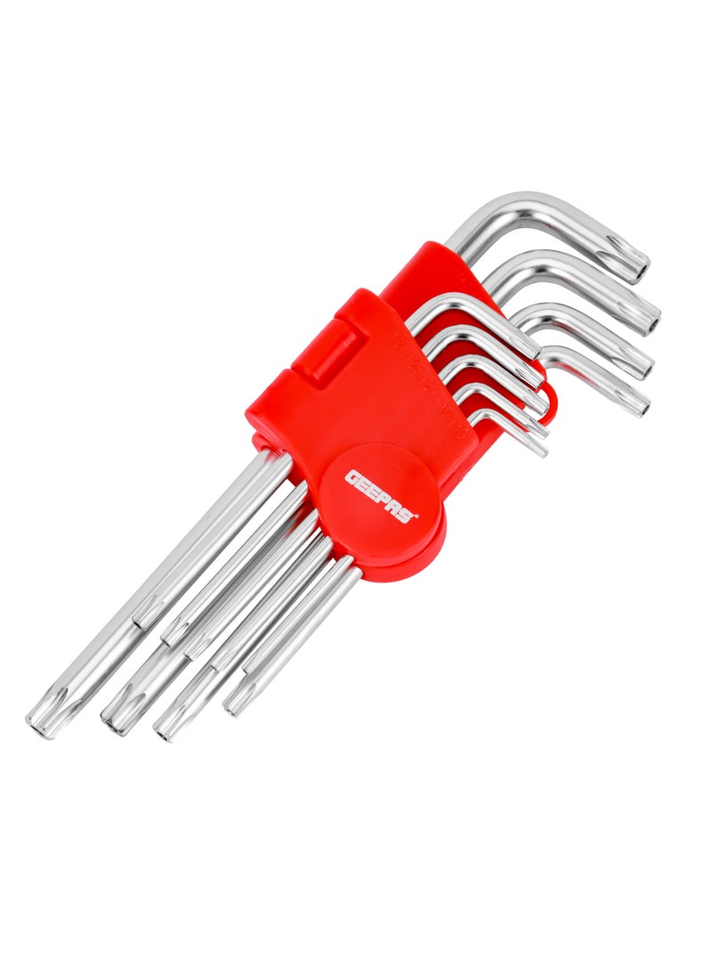GEEPAS - Geepas Long Hex Key Set with Torx End - High-Quality, Ergonomically Designed Hex Keys for Precision Fastening and Maintenance Applications in Automotive, DIY, and Professional Work - Image 1