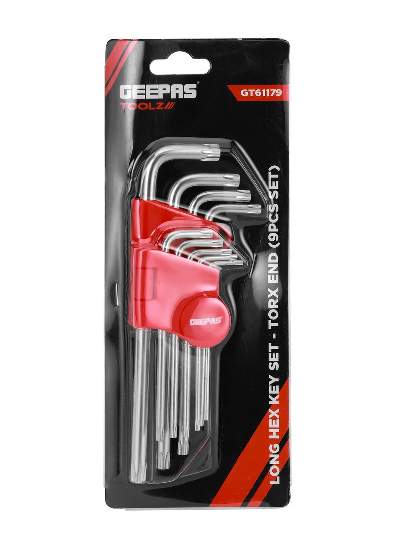 GEEPAS - Geepas Long Hex Key Set with Torx End - High-Quality, Ergonomically Designed Hex Keys for Precision Fastening and Maintenance Applications in Automotive, DIY, and Professional Work - Image 1