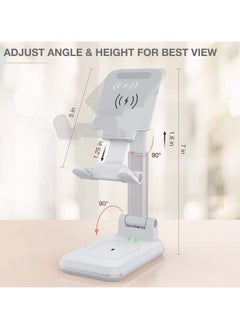 General Dual 10W 2 in 1 Wireless Charger Stand,Angle Height Adjustable Wireless Charging Cell Phone Desk Holder Dock Compatible with iPhone 12/11 Pro/XS/XR/X,AirPods,Galaxy S20/S10 etc  - Image 4