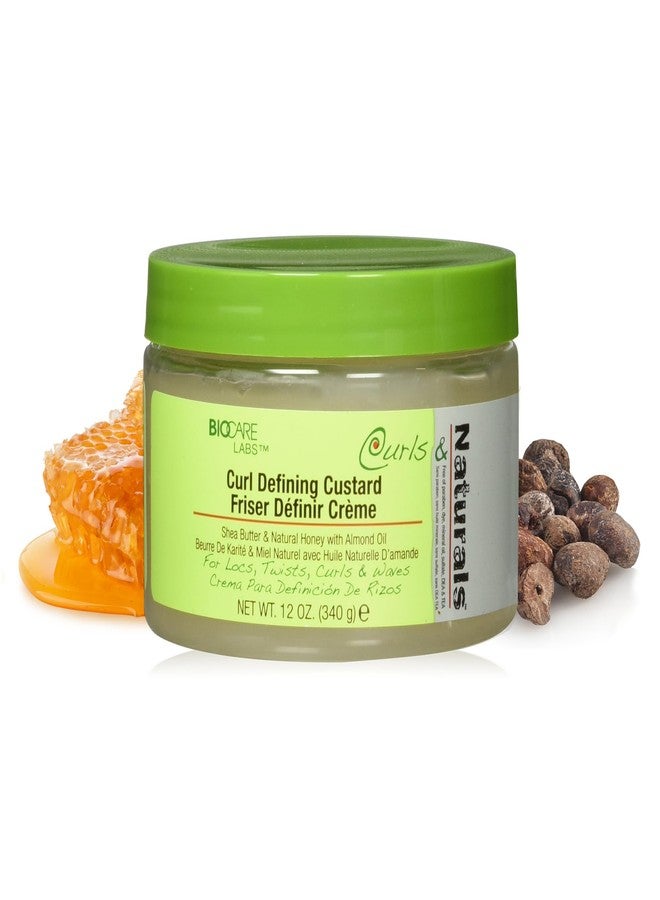Curls & Naturals Curl Defining Custard- Styling Gel W/Shea Butter, Natural Honey, and Almond Oil - Smooths and Moisturizes Hair - Curl Enhancer For Defined Styles - Hair Styling Cream - Image 1