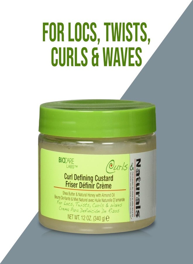 Curls & Naturals Curl Defining Custard- Styling Gel W/Shea Butter, Natural Honey, and Almond Oil - Smooths and Moisturizes Hair - Curl Enhancer For Defined Styles - Hair Styling Cream - Image 3