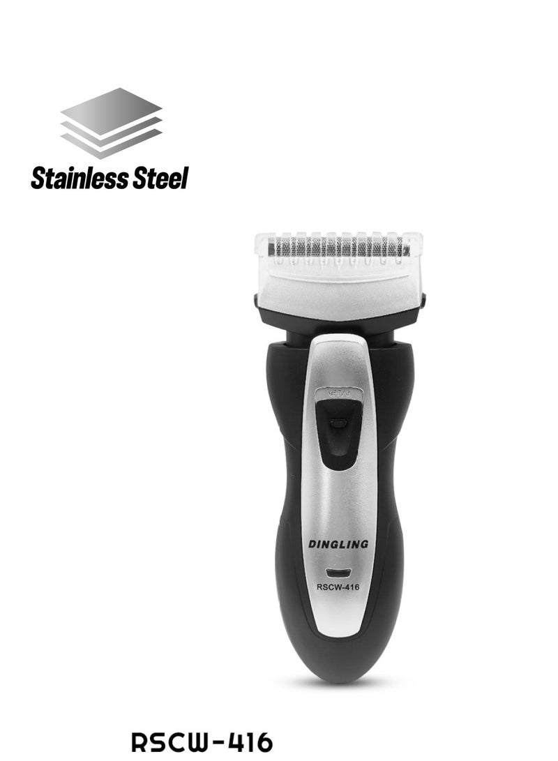 DINGLING Dinging RSCW-416 Electric Shaver Cordless Wet, Dry Floating Heads, Pop-Up Trimmer Precision Shaving - Image 1