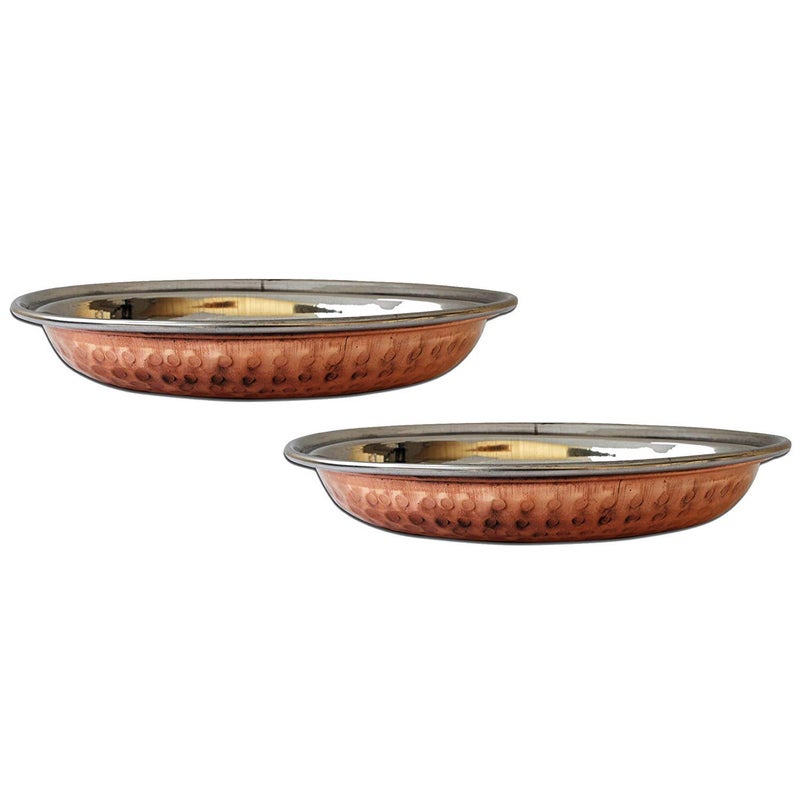 HarLen Ukal Indian Copper Steel Handmade Dessert Serveware Serving Dish 6 Inch  - Image 1