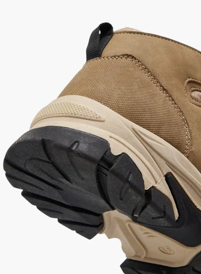 LBL by Shoexpress TAN Colourblock Boots with Zip Closure  | Best Price UAE