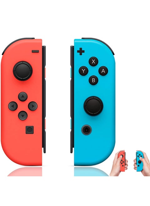 Wireless Joy Con Controller for Nintendo Switch/Lite/OLED - Dual Vibration, Motion Control, Wake-up Support - Replacement Joy Pad