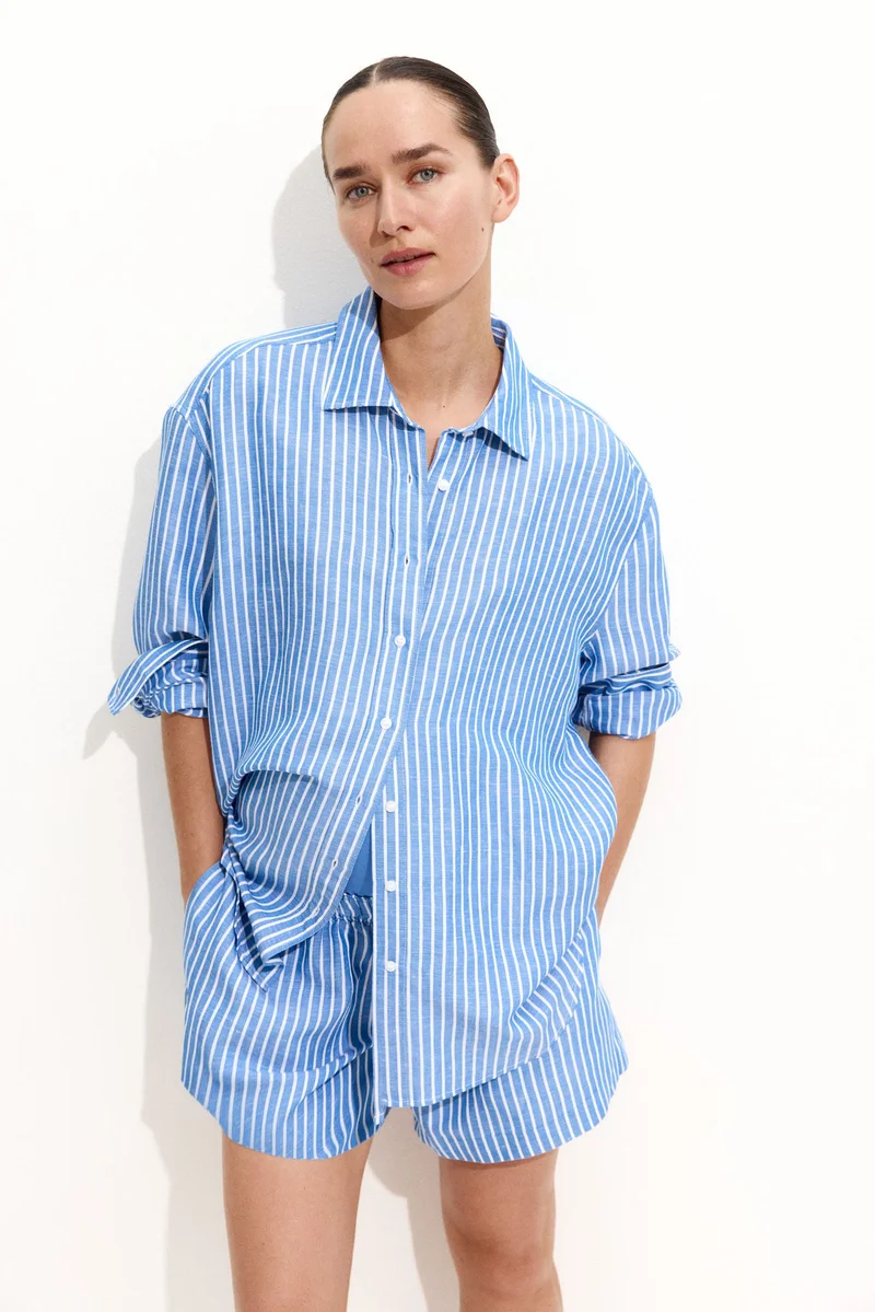 H&M MAMA Linen-blend shorts