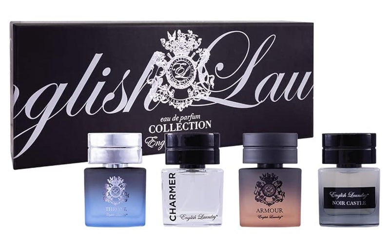 English Laundry Men's 20ml Coffret Collection, Throne, Armour, Noir Castle, Charmed EDP - Image 1