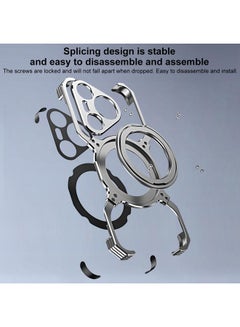 Zaboon Case For Huawei Mate 60 Mechanical Arm Borderless MagSafe Holder Metal Phone Case  - Image 3