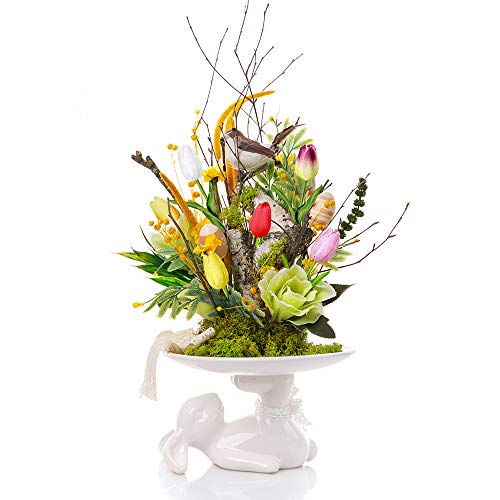 Winlyn 28 Pcs Multicolor Tulips Artificial Flowers Faux Tulip Stems Real Feel PU Tulips Easter Spring Wedding Bouquet Centerpiece Floral Arrangement Cemetery Table Décor 14" Tall - Image 4