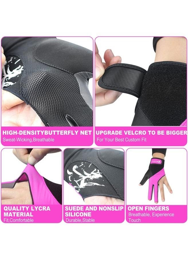 yongsheng 3 Fingers Billiard Glove 22x23x2cm,（Single pack）Billiard Pool Gloves for Left Hand 3 Finger, Splicing Process, Snooker Sport Glove Popular Sizes for Men & Women  - Image 4