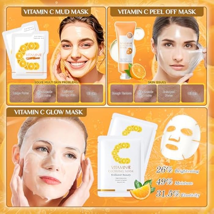 Ofanyia 28 Pcs Vitamin C Skin Care Set, Skincare for Girls 10-12, Complete Skincare Routine for Deep Clean, Soft and Hydrated Skin, Ideal Gift for Teen Girls - Image 5