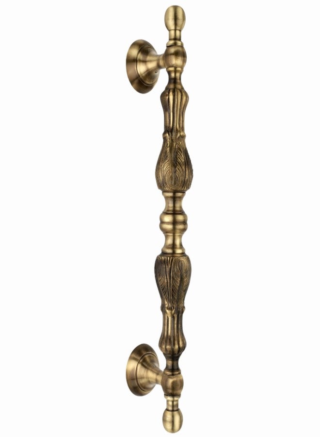 Xpert Maharaja 8" Brass Door Handle Luxury Collection Pack of 1, Antique Door Handle, Works As Brass Door Handles for Main Door, Door Accessories, Antique Finish Main Door Handle, Wooden Door - Image 1