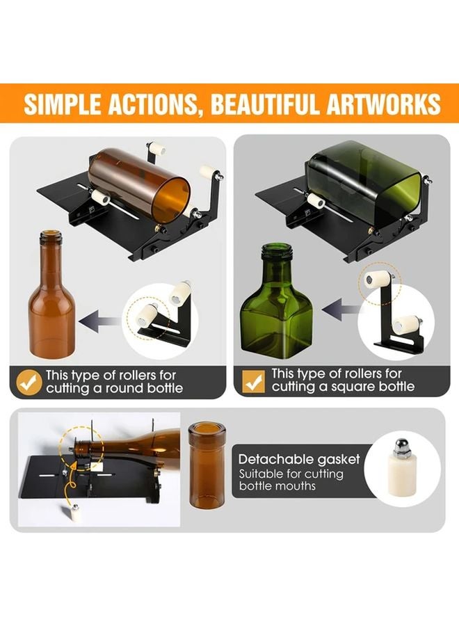 Black Precision Glass Bottle Cutter Tool For DIY Craft Wine Bottles - Image 5