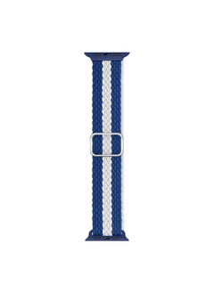 Apple Watch Nylon Band 41mm/40mm/38mm Replacement Strap for Apple Watch Compatible with All Series Any of these Sizes 41mm/40mm/38mm Blue/White