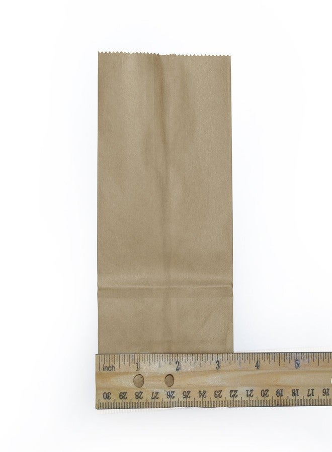 USonline911 QQ Extra Small Brown Kraft Paper Bags - 3 x 2 x 6, Wedding & Party Favors, Lunch & Grocery Bags - 100 per Pack - Image 3