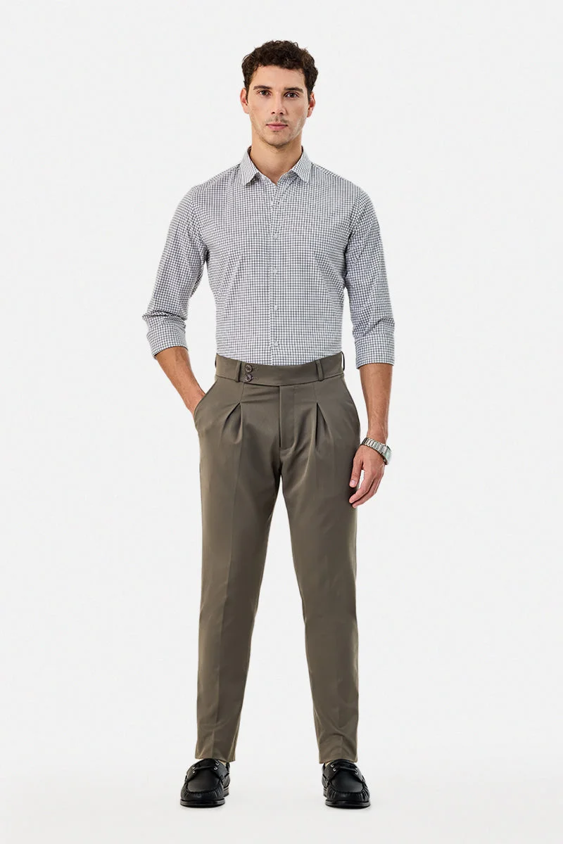 SNITCH Slim Fit Stretch Micro Checks Shirt