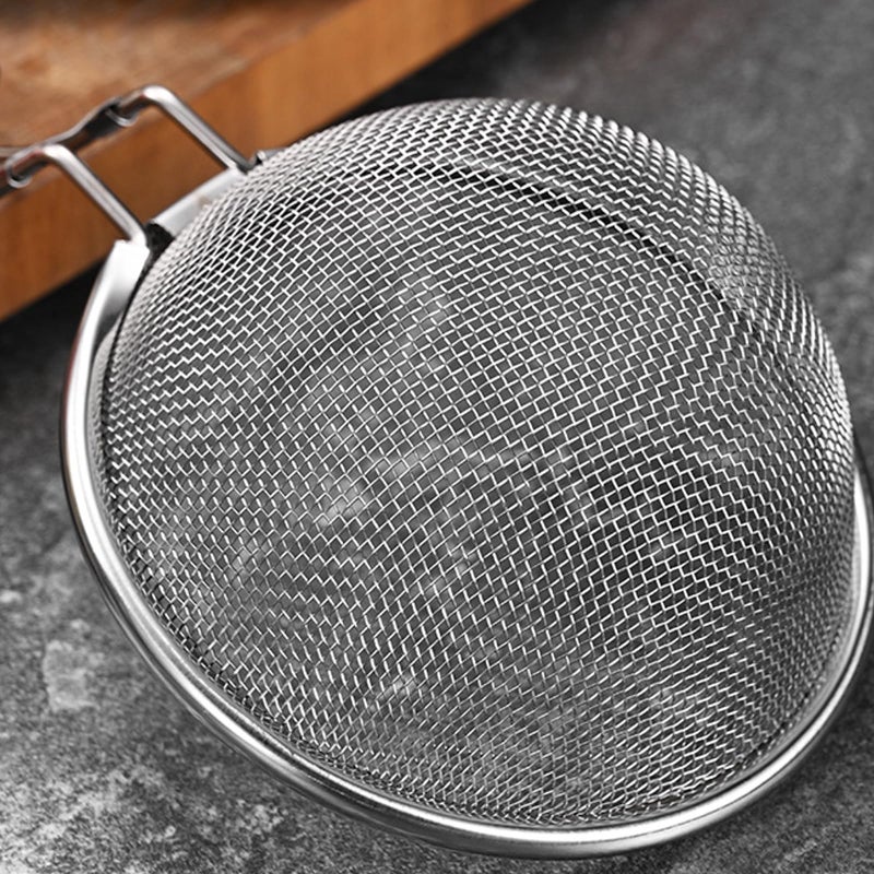Large 304 Stainless Steel Fine Mesh Skimmer Spoon For Frying Soup Easy Maintenance - Image 4