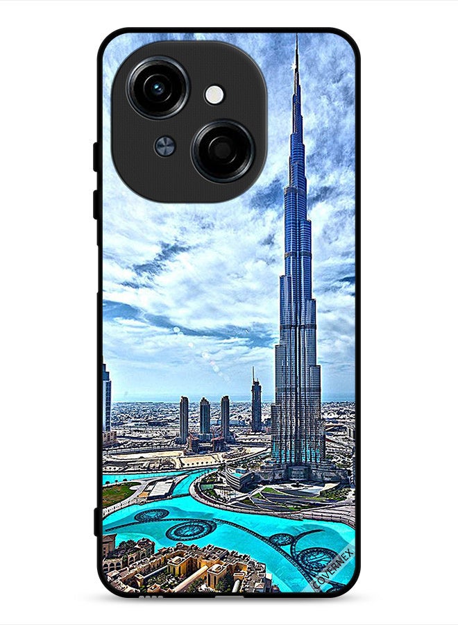 Covernex Tecno Spark Go 1S 4G Protective Case Cover Burj Khalifa Tower Touching Clouds - Image 1