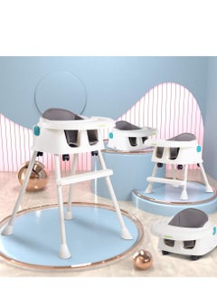 BAYBEE Baybee 4 in 1 Baby High Chair for Kids with Adjustable Height, Footrest & Wheels, Toddler Feeding Booster Seat with Food Tray & Safety Belt Kid High Chair for Baby Boy Girl 6 Months to 4 Years (Green)  - Image 1