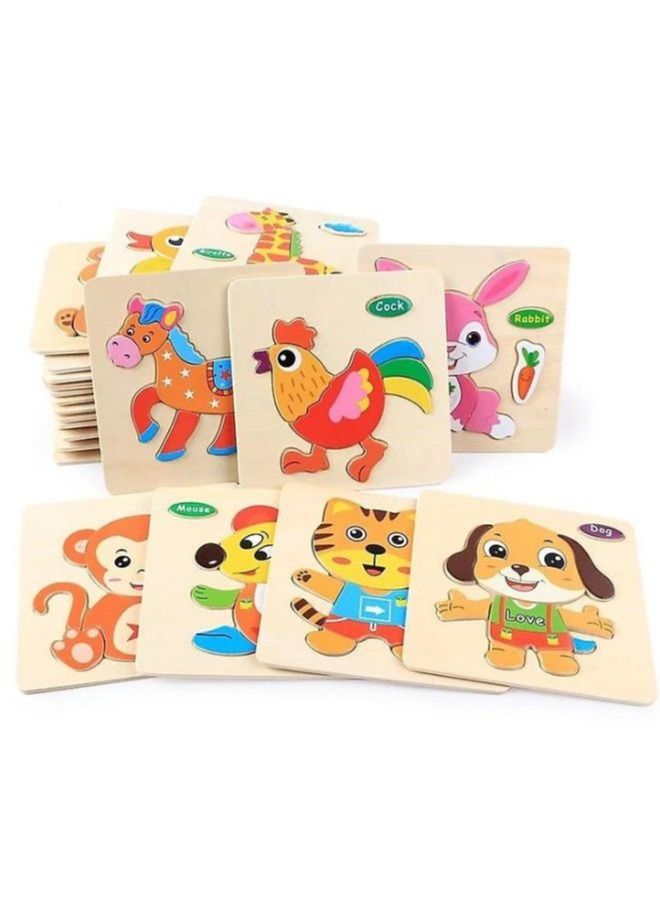 Wooden Puzzles for Kids Boys and Girls  Animals Set Birdie & Bee - Image 4