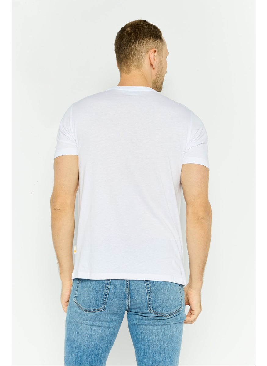 Gazzarrini Men Crew Neck Short Sleeves Graphic Print T-shirt, White Combo  - Image 4