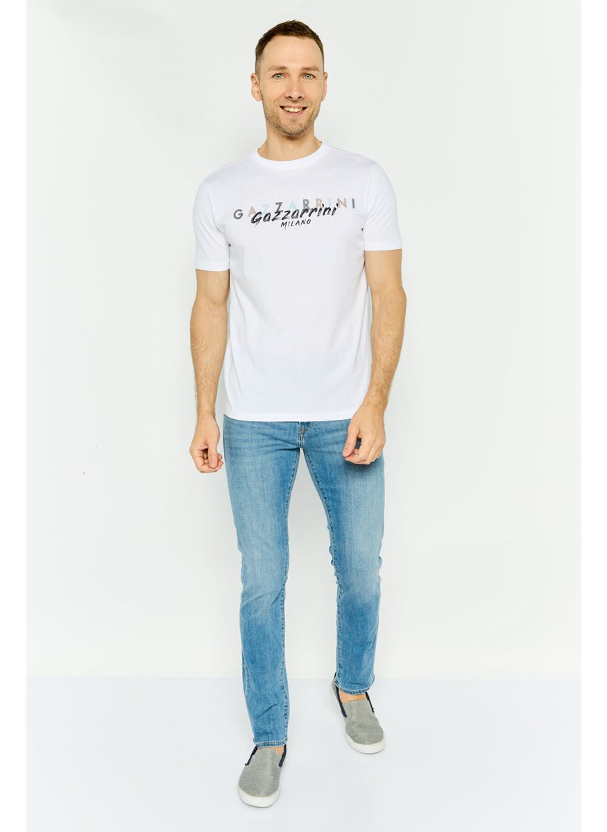 Gazzarrini Men Crew Neck Short Sleeves Graphic Print T-shirt, White Combo  - Image 2