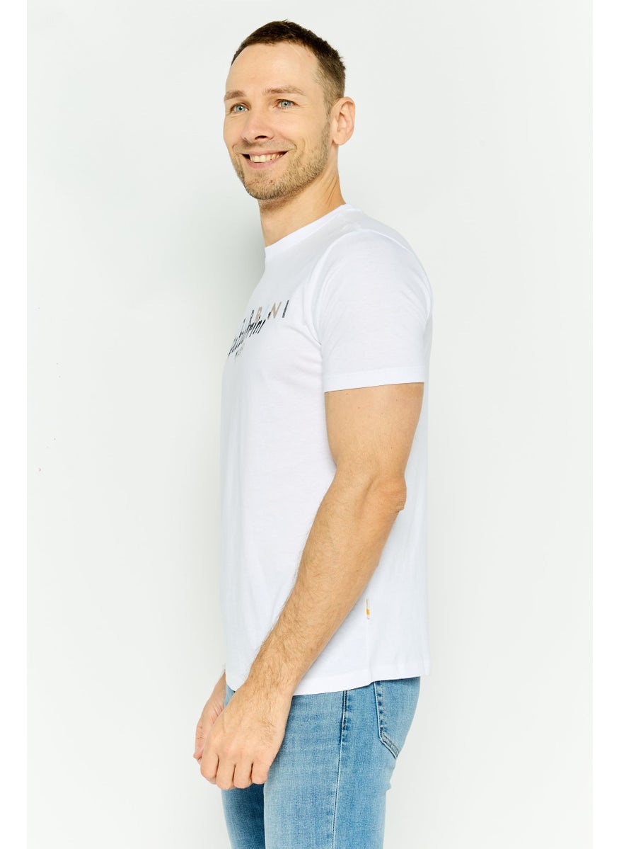 Gazzarrini Men Crew Neck Short Sleeves Graphic Print T-shirt, White Combo  - Image 3