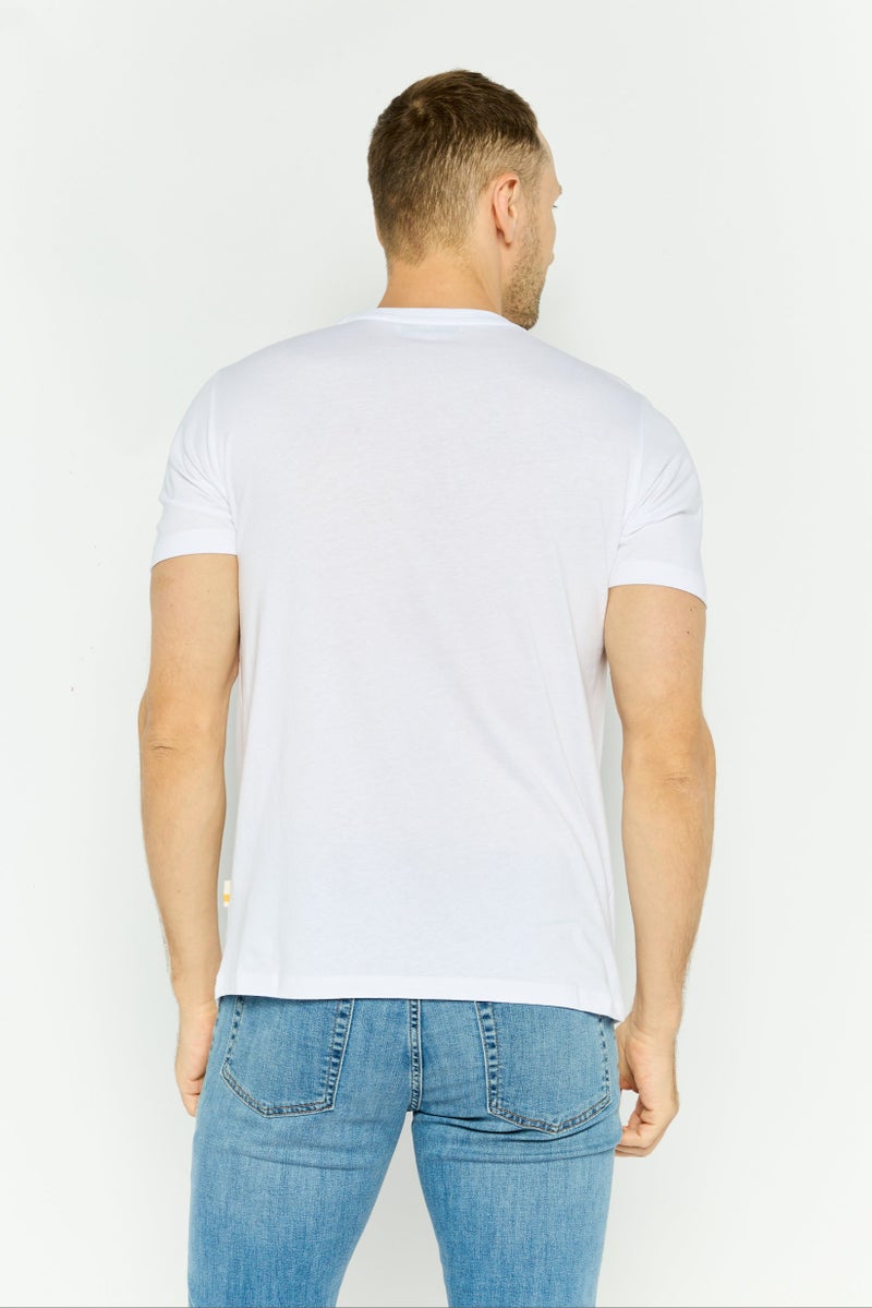 Gazzarrini Men Crew Neck Short Sleeves Graphic Print T-shirt, White Combo - Image 4