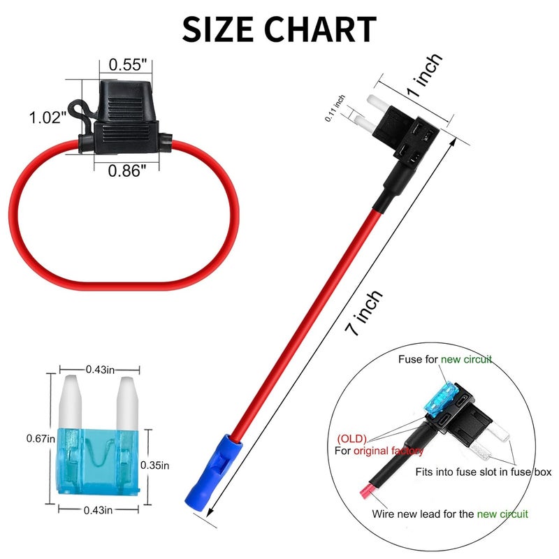 MuHize 120 PCS Mini Blade Fuse Assortment with Fuse Tap - Image 5
